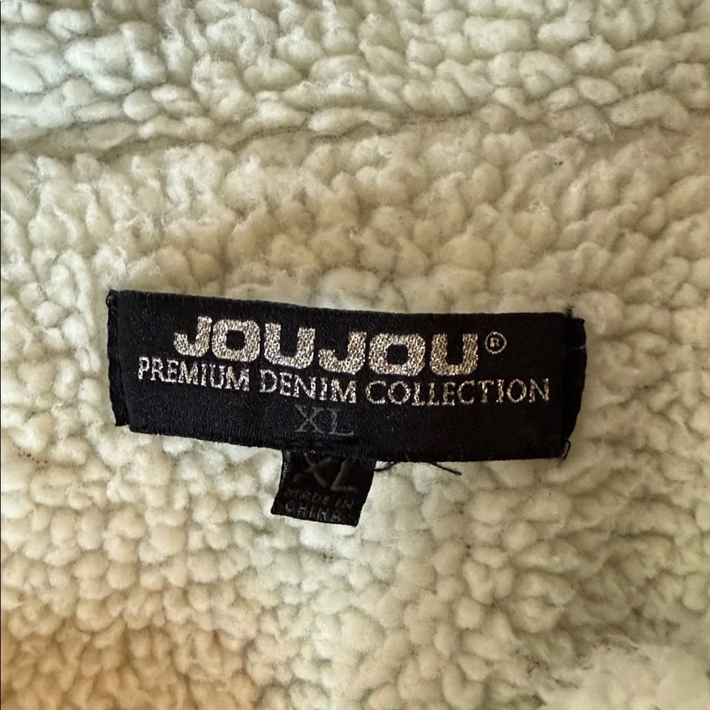 Jou Jou Blue Denim Jacket with Cream Sherpa lining - Picture 7 of 10